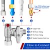 Fridge Water Line Kit Connector - Refrigerator Ice Maker Water Line Splitter, Also Available for Ice Maker Outlet Box, Drinking Water Faucet, Water Filtration System(1/4"-3/8"-3/8")