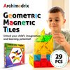 Archimedrix - Tangram Magnetic Tiles Building Blocks, Lightweight Magnetic Building Blocks, Phthalate and Lead-Free Magnet Blocks, Durable Pattern Blocks, 29 Pieces