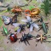 SCAHOW 12 PCS Fake Bug Toys for Kids, Plastic Bugs Animal Figures Halloween Party Favor Cake Topper Insect Figurines