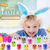 UPINLOOK 12Pcs Prefilled Easter Eggs with Mini Stress Balls Squeeze Toys Inside for Kids Easter Basket Stuffers, Filled Easter Egg for Easter Eggs Hunt Party Favors, Classroom Prize Supplies