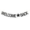 RoadSea Welcome Back Banner - Retirement Party Supplies - Welcome Home Party Decorations - Black Glitter