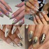 6 Sheets Sun Star Nail Art Stickers Moon Nail Stickers Fish Bone Nail Decals Gold Rose Sliver Fish Bone Moon Star Design Nail Art Supplies for Women Girls Acrylic Nails Decorations Salon Accessories