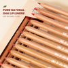 Espoce Lip Liner Set, 12Pcs Pure Natural Oak Brown Pink Red Series Lip Liners, Smooth and High Pigmented Lip Makeup Pencil