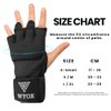 WYOX Gel Quick Hand Wraps for Boxing MMA Kickboxing - EZ-Off & On - Padded Knuckle with Wrist Wrap Protection for Men Women (Black, S-M)
