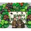 Army Birthday Party Decorations ,Camouflage Party Decorations,Include Camo Happy Birthday Backdrop Banner Military Camo Balloon Garland Arch Kit for Boys Adult Men Birthday Party Supplies (Green)