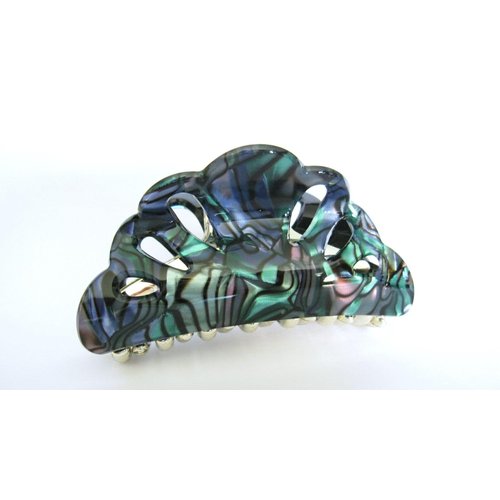 Generic Abalone sea shell effect hair claw clamp clip fine thin hair (Size: 3), 1 Count (Pack of 1)