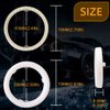 Qasim 1-Pair 70MM White+Amber Switchback 84SMD 4014 LED Car Angel Eyes Halo Ring DRL Fog Light Turn Signal Light Lamp 12V