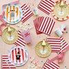100 Pcs Red and White Striped Napkins, Carnival Circus Party Napkins Carnival Paper Napkin for Carnival Circus Party, Kid’s Birthday, Baby Shower