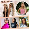 NOSTALGIA Blonde Ponytail Extensions Long Wavy Drawstring Ponytail 26 Inch Drawstring Ponytail Hair Extensions for Women Daily Use