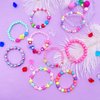 SIELEVIN 9 PCS Cute Kids Bracelets for Girls Pink LOVE Beaded Bracelets Little Girls Costume Jewelry Princess Party Favors Pretend Play Birthday Easter Christmas Valentines Toddler Jewelry