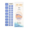 Wekcekcek Semi Cured Gel Toenail Strips, 32 Mysterious Blue Toenail Stickers Pedicure Strips Salon Quality Nail Wraps with Nail File & Wood Stick(UV/LED Lamp Required)