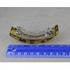 Dark Brown Amber barrette plastic marbled rectangle hair clip accessory 3.75 inches long over the curve