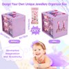 Kids Toys for Ages 5-7 Girls Jewelry Box, Toddler Toys For Girls 8-10, Clip on Earrings Adjustable Rings, Unicorn and Mermaid toys for Pretend Play & Dress up 3 4 5 6 Kids Birthday Christmas Gifts