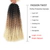 Passion Twist Hair 14inch Water Wave Synthetic Curly Braids for Passion Twists Black Short Bohemian Curl Crochet Braiding Hair Extensions 7 Packs (14inch, 1B/27/613)