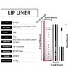 Bekoeen 3PCS Peel Off Lip Liner, Lip Liner Tattoo Peel Off,Brown Long Lasting Lip Liner Stain,Matte Tattoo Lip Liner Stain Peel Off,Infused with Hyaluronic Acid & Vitamin E