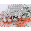 Alilang Silvery Tone Clear Crystal Rhinestones Elegant Daisy Flower Bridal Hair Comb
