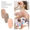 Microblading Practice Face Skin, 3pcs 5D Practice Skin Head Silicone Semi Permanent Microblading Training Facial Skin Lash Mannequin Head for Makeup
