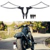 Black 8mm/10mm Motorcycle Spear Blade Rear View Side Mirrors for Cruiser Chopper Sportster Dyna Softail Street Bike Scooter Dirt Bike