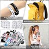 Geelin 141 Pcs Music Party Favors with Music Notes Silicone Bracelets, Musical Note Keychains, Music Stickers, Pin Badges and Paper Gift Bags for Music Theme Party Decorations Supplies