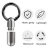 Micro Keychain Pill Holder.TISUR Titanium Pill Case Waterproof Pill Fob for Emergency Aspirin & Nitroglycerin for Travel Purse Pocket (Tiny 2Pack)