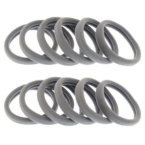 50 Pcs Thick Hair Ties Seamless Hair Bands Ponytail Holder Soft No Break Hair Bands for Women (Gray)