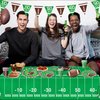 Football Party Supplies Tableware Set Football Theme Party Decorations Including Plates Napkins Cups Touchdown Tablecloth Banner for Football Birthday Party, Serve 24 Guests