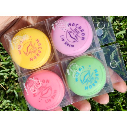 Glam Lux Beauty Bundle Set of 4 Variety Set RMT Macaron Lip Balm Fruity Yummy Non-Sticky Lip Oil Shiny Non-Drying Moisturizing Nourishing Healing Deep Hydration Soothing