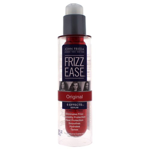 John Frieda Anti Frizz, Frizz Ease Original Hair Serum, Anti-Frizz Heat Protecting, Infused with Silk Protein, 1.69 fl oz