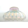 Generic Medium clear frosted white spotted Iridescent hair claw clip
