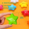 Motivational Stress Balls Quote Relief Ball Colorful Inspirational Foam Star Hand Exercise Toy Relieve Anxiety for Adults Girls Boys Party Favors(72 Pcs)