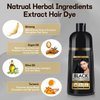 COSMTEK Black Hair Dye Shampoo 3 in 1 for Gray Hair, Hair Color shampoo for Women, Natural Shampoo Hair Dye-100% Grey Hair Coverage/Herbal Ingredients-17.6 OZ