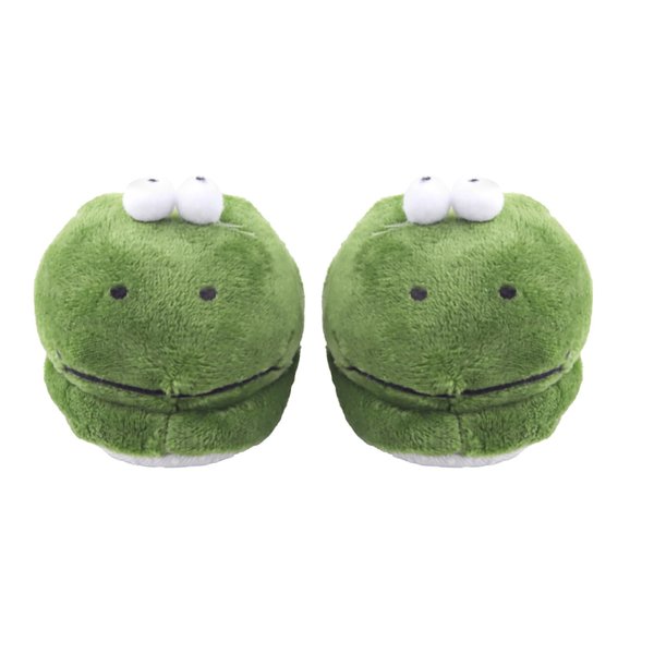 AugFrog 1 Pair Doll Shoes Suitable for 18 Inch Dolls, Cute Fashion Doll Accessories, Doll Slippers with Cartoon Animal Appearance Design, Birthday Gift for Children - Green Frog