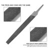 XAQISHIRE 6-inch Flat Medium Cut File, Double Cut Teeth, High Carbon Steel, Single Hand File Without Handle, Suitable for Shaping Metal, Wood, etc.
