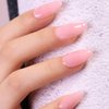 FANNEST Rubber Base Gel Polish,Brush on Builder Gel for Nails Extension,Elastic Rubber Base Coat,LED/UV Soak Off Sheer Nude Pink Gel Polish, Natural Gel Polish.