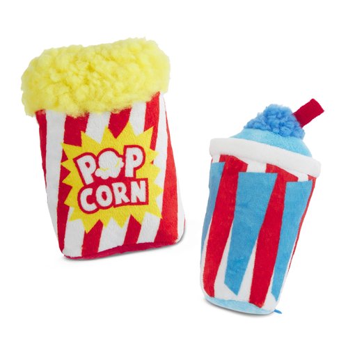 Barkbox Movie Bites Dog Toy Bundle – Squeaky Dog Toys – Plush Dog Toys – Puppy and Pet Toys for Small Dogs