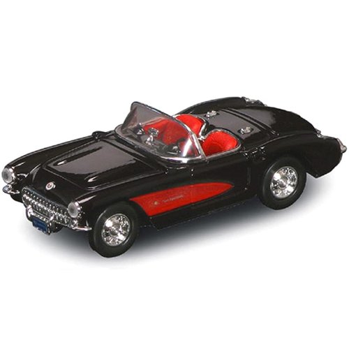 1957 Chevy Corvette Convertible Black 1/43 Diecast Model Car by Road Signature 94209bk