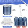 Jumbo Hair Curlers Rollers, 12Pcs Hair Roller Curlers Self Grip Holding Rollers with 12 Stainless Steel Duckbill Clips for Long Hair Volume (Navy Blue)