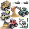 Aucogia Construction Toys for 3 4 5 6 7 Years Old Kids Boys Girls Toddlers, Excavator Toy STEM Educational Learning Toys Take Apart Beach Sand Sandbox Construction Truck Toys, Christmas Birthday Gifts