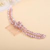 Denifery Wedding Hair Comb Rhinestone Bridal Headpieces Crystal Hair Pieces Bridesmaid Side Combs Hair Accessories for Women and Girls (Pink)