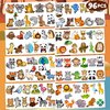 Zoo Temporary Tattoos (8 Sheets 97PCS) Jungles Party Decorations Supplies Favors Safari Animals Theme Birthday Cute Stickers Christmas Gifts for Boys Girls Class School Prizes Carnival