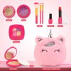 Pretend Makeup Kit for Girls, Toddler Girl Toys for 3 4 5 6 7 8 Years Old Girls Gifts, Fake Play Makeup Set for Kids Toys 3-5 4-6, Unicorn Princess Little Girl Purse with Make up