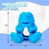Yeti Puff and Play Dog Toy - Dog Chew Holder - Fun Stimulating Chew Toy for Teething, Behavior Training for Light to Moderate Chewers - Interactive Nuggets Treats Dispenser Puzzle - Yeti Blue
