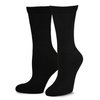 Relaxed Lose Binding Top Viscose Bamboo Diabetic Socks Crew 3-Pairs (9-11, Black)