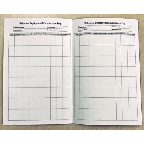 Peaceful Creek Manuals Maintenance Record, Service Repair Log Book, 10pk.: Automotive, Recreational Vehicle, Construction Equipment, Tractor, Truck, Boat, Auto, OSHA Approved (10)