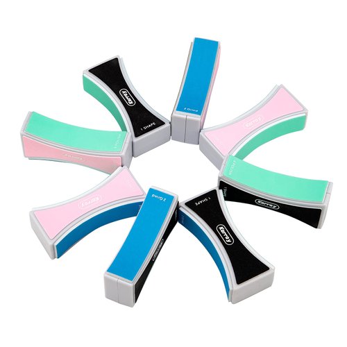 Karroy Nail File Buffer Block,4 Way Emery Boards for Natural Nails,6PCS Professional Nail File and Buffer Blocks Fingernail Files Block Polishers Shine Natural Nails 180/400/1200/4000 Grit