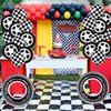 20Pcs Race Car Balloons Race Car Birthday Party Supplies Wheel Tire Checkered Balloon Garland Arch Racing Cars Birthday Decorations for Boys Truck Wheels Party Favors