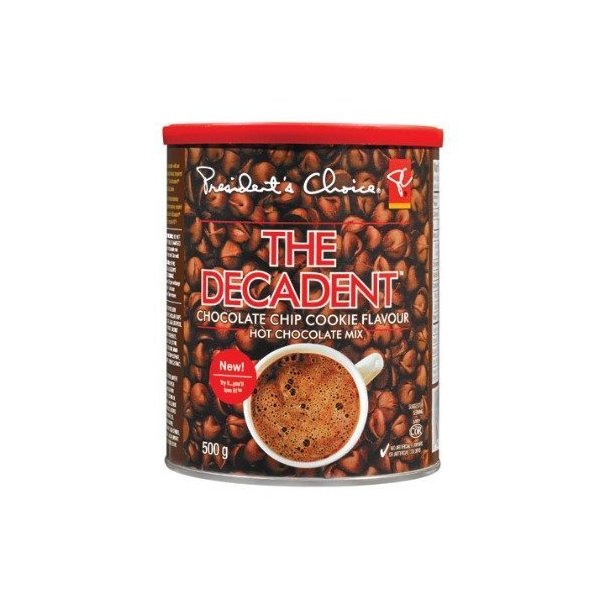 President's Choice The Decadent Chocolate Chip Cookie Flavor Hot Chocolate, 500g