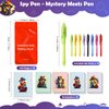 DazSpirit 16Pcs Valentines Invisible Ink Pen Set with UV Light, Mini Notepads & Favor Bags, Spy Pens for Kids, Top Secret Message Magic Markers, Disappearing Ink, Detective & Escape Room Themes