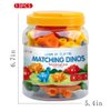 J-hong Matching Dinos Toys - 26 Pieces, Counting & Sorting Toy, Shape & Colour Sorting, Letters Dinos Toys, ducational Learning Toys for 1,2,3 Year Old Toddlers Boys Girls