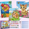 Paint-by-Numbers-Kit-for-Kids, 3 Pack 8x10 Inch Framed Canvas With 24x3ml Acrylic Paints Pots, 6 Brushes, Paint And Sip Kit For Kids, Predrawn Paint Canvas, Painting Kits for Kids Ages 8-12, 6-8